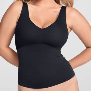 Honeylove Liftwear Cami Tank Plus Size 3X Medium Support Black Compression Tank
